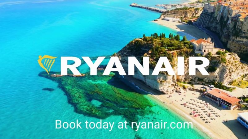 Nuove tratte per la Calabria, Ryanair scommette (anche) su Tropea per attrarre clienti