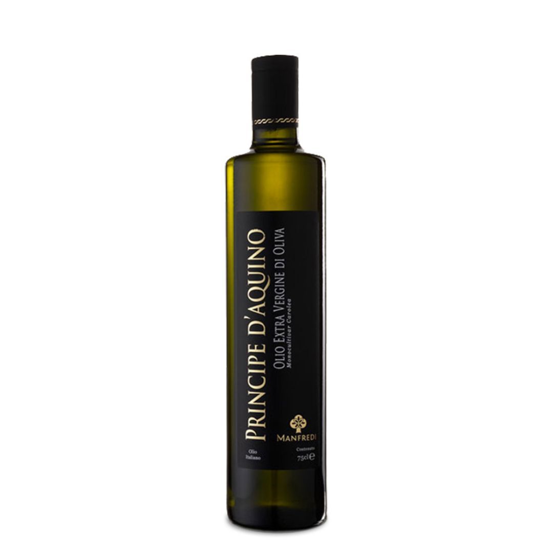 Acquista online Olio extravergine d’oliva bottiglia da 75cl Principe D’Aquino (Confezione da 6 pz) – Oleificio Manfredi