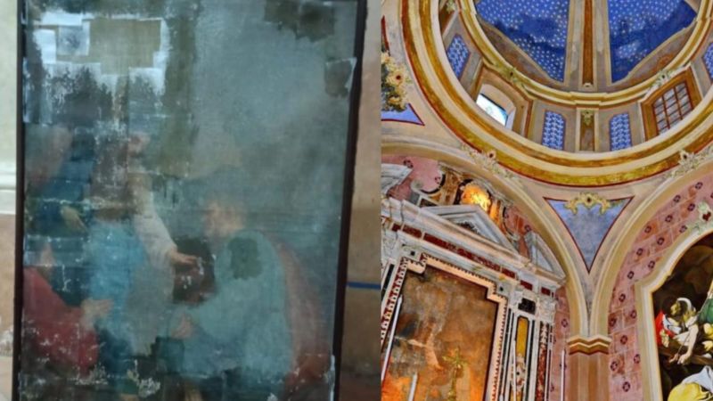 A Strongoli, il restauro di un importante dipinto del 700