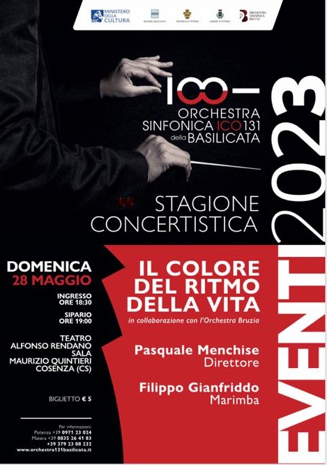 locandina concerto Orchestra 131 Basilicata - Meraviglie di Calabria - 10