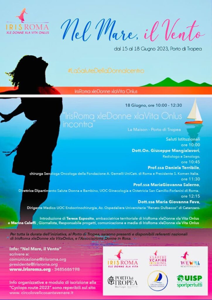 Nel Mare il Vento LaSaluteDellaDonnalcentro dal 15 al 18 Giugno 2023 Porto di Tropea locandina - Meraviglie di Calabria - 8