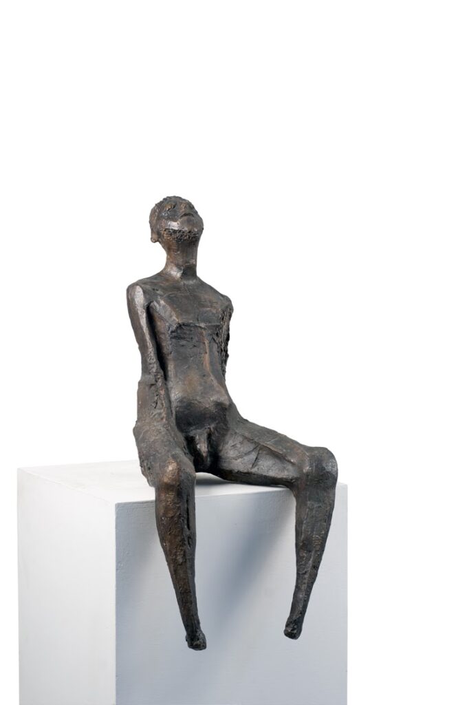 Kengiro Azuma Uomo seduto1957 bronzo cm.105x41x25 - Meraviglie di Calabria - 10