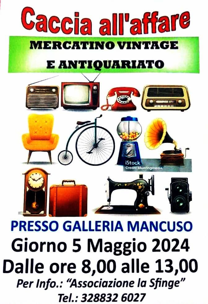 Mercatino antiquariato a Catanzaro 5 maggio 2024 locandina - Meraviglie di Calabria - 14