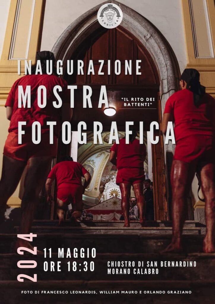 inaugurazione Mostra Fotografica Il rito dei battenti 11 Maggio 2024 Chiostro di San Bernardino Morano Calabro locandina - Meraviglie di Calabria - 8